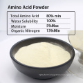 Hot selling light yellow powder 100%water soluble organic fertilizer plant source Amino Acid 80%